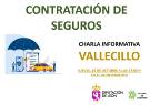 Cartel de la charla sobre contratación de seguros