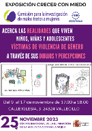 cartel de la exposición Crecer con Miedo.