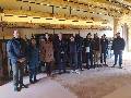 Foto de autoridades en el acto de recepción del acceso a la iglesia.